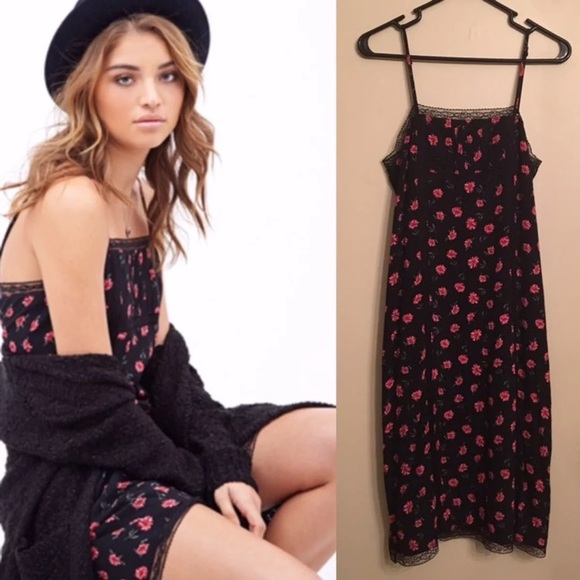 NWT Forever 21 Floral Slip Dress - Picture 1 of 7